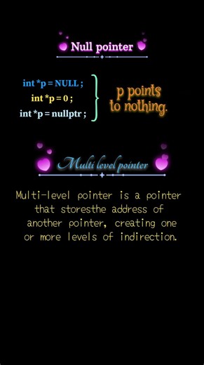 Null pointer & multi level pointer in c++ #shorts #coding