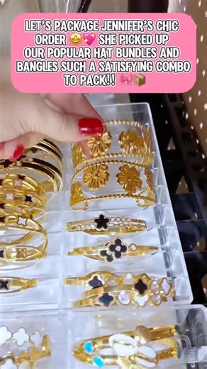 7.4K views · 154 reactions | Let’s package Jennifer’s chic order 朗 She picked up our popular hat bundles and bangles such a satisfying combo to pack!!  | Asmr Packaging | Facebook