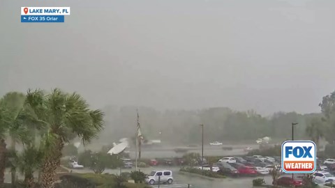 Tornado rips across I-4 at FOX 35 Orlando news station
