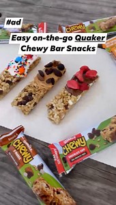 #ad These Quaker Chewy Bar treats are great for on-the-go snacking that take your trip to the next level of fun! Made with 100% whole grains and other delicious ingredients, Quaker Chewy is a convenient snack that parents can feel good about giving their kids. Just grab your favorite flavors of Chewy Bars and put on your favorite spread like peanut butter, yogurt, or hazelnut spread. Then drop on toppings such as coconut, sprinkles, chocolate chips, freeze dried fruit, mini marshmallows, raisins