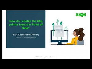 Sage 50cloud Pastel (ZA) - How do I enable the slip printer layout in Point of Sale?