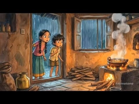 The Rainy Day Adventure | Cartoon Story in Rainy Season
