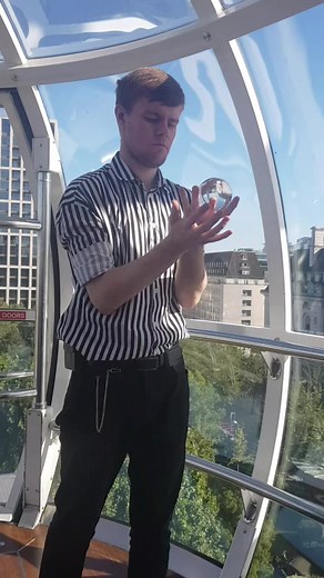Playing with my ball on the London eye. #Dragonites #TopDragon #foryou #LondonEye #ContactJuggling