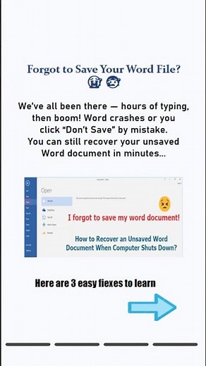 Recover Unsaved Word Document in Minutes! 💡 (100% Working Methods) #filerecovery