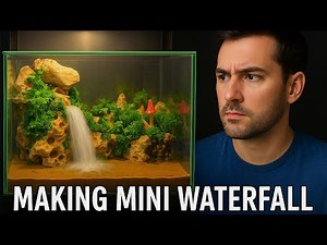 How to make mini WATERFALL in cube glass 🌊