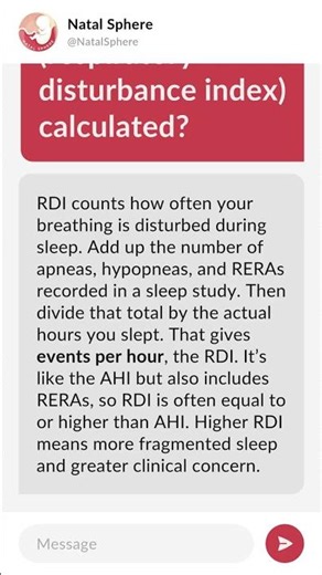 How is RDI (respiratory disturbance index) calculated?