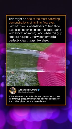 This might be one of the most satisfying demonstrations of laminar flow ever.
