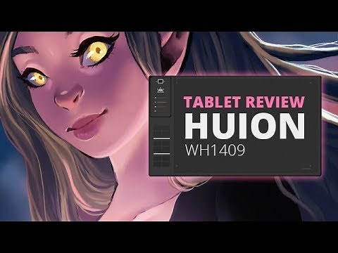 HUION WH1409 // Wireless Drawing tablet【 Unboxing and Review 】