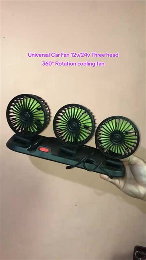 Universal Car Fan: 360° Rotation Cooling Solution