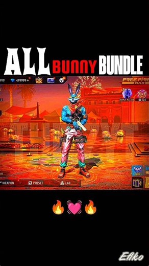Raistar's ALL 5 Bunny Bundles Animation Revealed! 😱🐰 | Free Fire #shorts #thezytff
