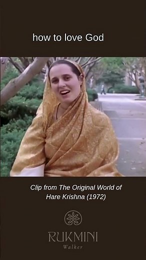 Clip of Rukmini Walker (Rukmini devi dasi ACBSP) from "The Original World of Hare Krishna" (1972)