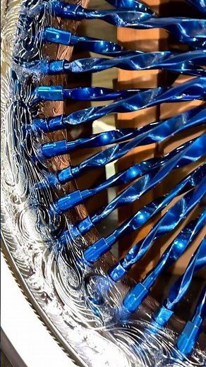 Candy Blue Cali Fat Spokes | Custom Engraved Smooth Lip Rims | DNA Specialty