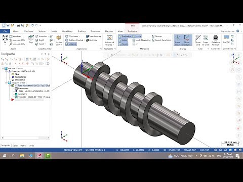Mastercam 4 Axis Tutorial | Rotary Advanced # 1