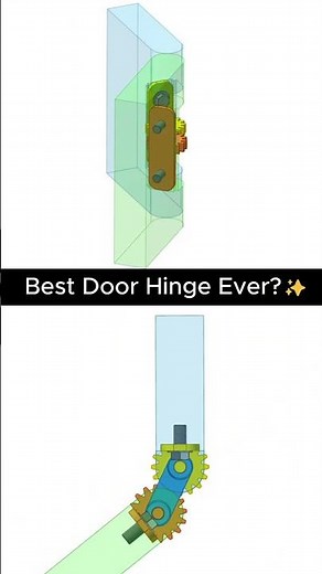 Best Door Hinge Ever? 360° Gear-Driven Rotation #engineering #machine #mechanism #3dprinting