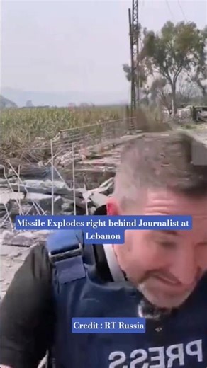 Missile explodes right before journalist at #lebanon | #iran #usa #war