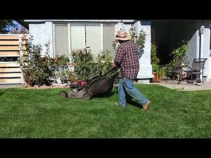 Cutting grass with my HONDA HRC216 COMMERCIAL Lawnmower
