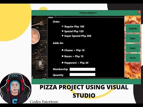 PIZZA PROJECT USING VISUAL BASIC STUDIO | Codes Tutorious