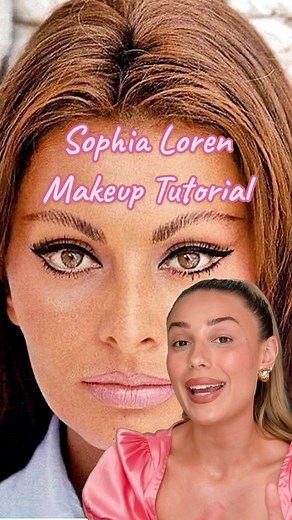 Sophia Loren Eyeliner Tutorial🖤 Her signature look, so glamorous💋 #makeup #beauty #eyeliner #sophialoren