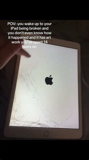 Idek how this happened #ipad #broken #exploded