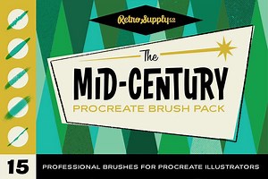 The Complete Mid-Century Brush Collection for Procreate