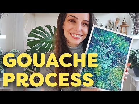 GOUACHE PAINTING Step by Step Process