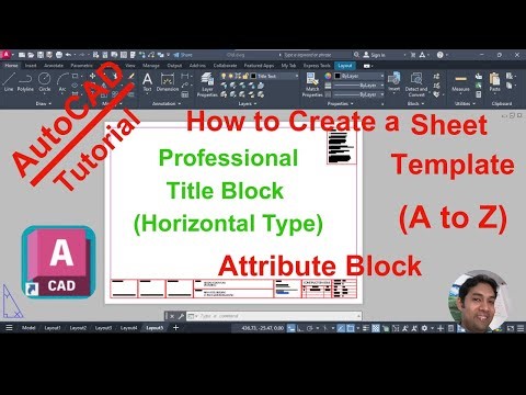 How to Create an Attribute block Sheet Template in AutoCAD