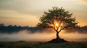 Download Timelapse of a Growing Tree at Sunrise Nature Growth Cycle for free