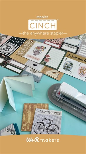 We R Makers on Instagram: "Looking for your first project with the Cinch Stapler? 👀⁠ ⁠ Try making these mini cut-apart books — quick, cute, and seriously satisfying to staple. 🙌⁠ ⁠ #AmericanCrafts #CinchStapler #CraftTools #DIYNotebooks #PaperCrafts #Bookbinding"