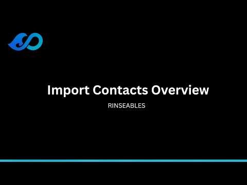 Import Contacts Overview