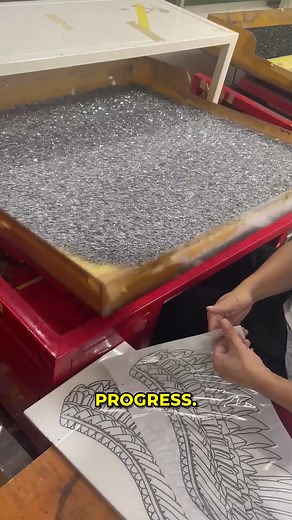 123K views · 174 reactions | Glitter Patterns Are Made on Fabric. #GlitterPrinting #CreativeDesign | Exclusive Car Spa Detailing | Facebook