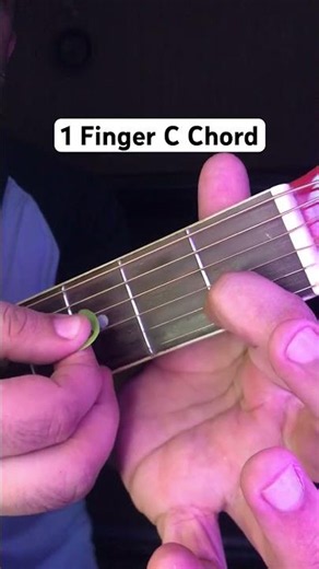 1 Finger C Chord - Easy C Chord 🎸 #guitar #guitarlesson #cmajor
