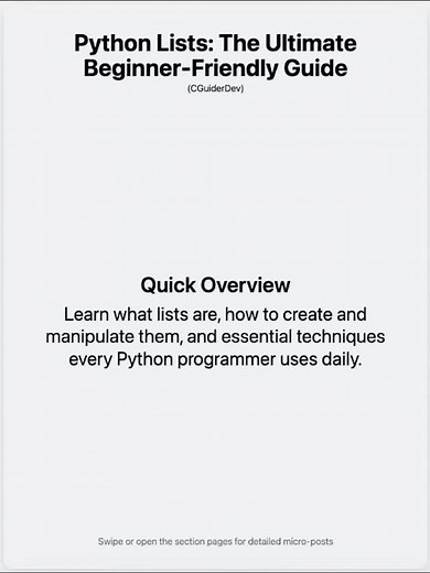 Python Lists: The Ultimate Beginner-Friendly Guide