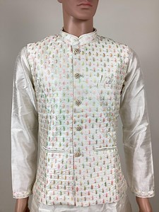 Embroidered Kurta Pajama Set With Modi Jacket: Indian Festive Attire - Etsy