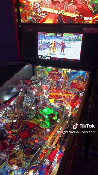 Exciting Pinball Machine Unveiling with Deadpool and Rolled Ice Cream