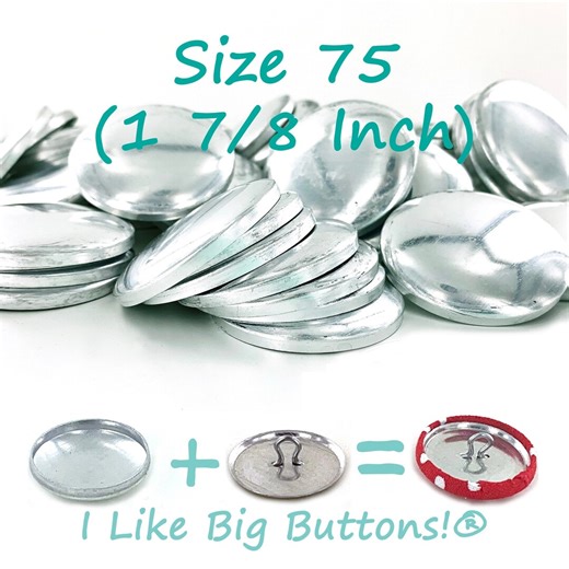 Cover Buttons: 10 or 25 Sets, WIRE BACK, Size 75 (1 7/8 Inch) Fabric Covered Buttons - Sewable - Etsy