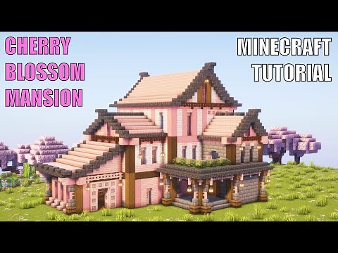 Minecraft How to Build Cherry Blossom Mansion | Step-by-Step Tutorial