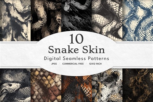 Snake Skin Texture Patterns – Reptile Print Digital Paper (12x12 JPG, Seamless, Commercial Use) - Etsy