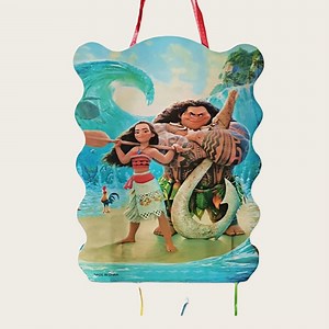 ✨ Fun Moana Anime Pull String Piñata Toy for Kids | Candy-Filled Birthday Party Game - No Bats, Just Pull! Safe & Easy Pinata Opening