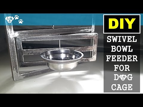 Making a swivel bowl feeder for dog cage • DIY