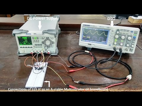 A-stable Multivibrator using 555 timer IC