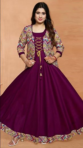 Beautiful long frock with jackets desig #frocks #jacket #design #gown #viral #shorts #trend #2025 💕