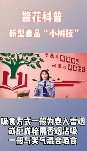 警花讲解毒品“小树枝”