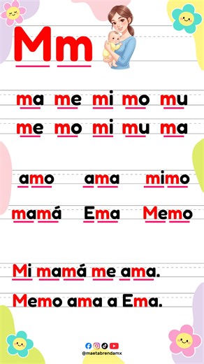 Aprendamos la letra M Sílabas: ma, me, mi, mo, mu Video educativo para niños en etapa inicial, ideal para aprender a leer y escribir de forma sencilla y divertida ✨❤️ #LetraM #Sílabas #MaMeMiMoMu #Abecedario #EducaciónInfantil #AprenderJugando #KidsEducation | La Maeta Brenda