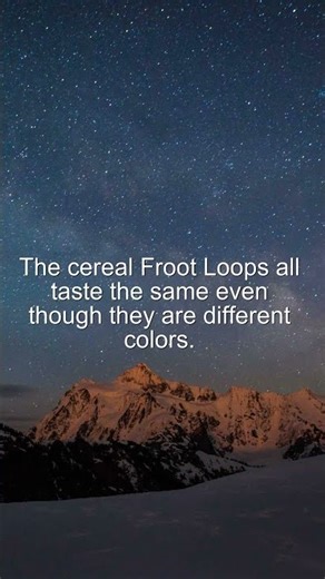 Did You Know? The cereal Froot Loops all taste the same even though... #Shorts