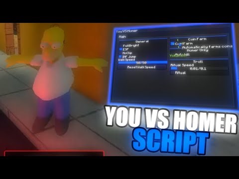 [UPD] You VS Homer OP Script - WallHop | Auto Kill | Auto Farm | Inf Jump | Speed