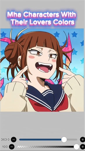 Mha Characters With Their Lovers Colors ✏️✨ #mha #myheroacademia #anime #ibispaintx