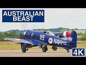 Hawker Sea Fury 🇦🇺 Australian Navy at Duxford 📹 4K Aviation Video 🔊