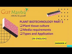 Plant Biotechnology - 1 Video Lecture | Crash Course for GATE Biotechnology