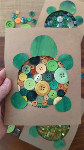 Double Sided Tape Turtle Collage #kidsactivities #easycrafts #kidcrafts #papercrafts | Studio Rosie