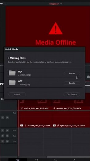 How To Relink Footage in DaVinci Resolve #filmmaking #videoeditingsoftware #davinciresolve